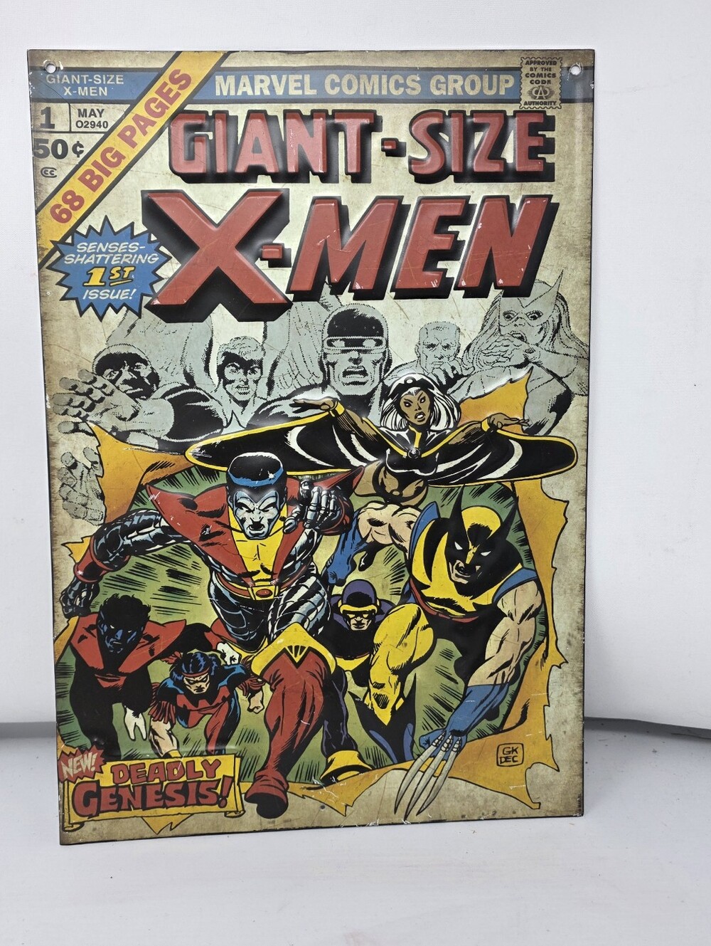 Giant Size X-Men #1 METAL SIGN: The New X-Men - Deadly Genesis 9x13